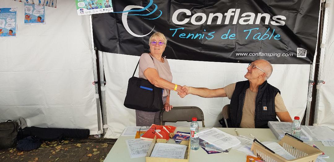 La Présidente de l'USC en soutien de ses équipes au Forum des associations
