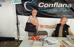 La Présidente de l'USC en soutien de ses équipes au Forum des associations