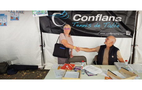 La Présidente de l'USC en soutien de ses équipes au Forum des associations